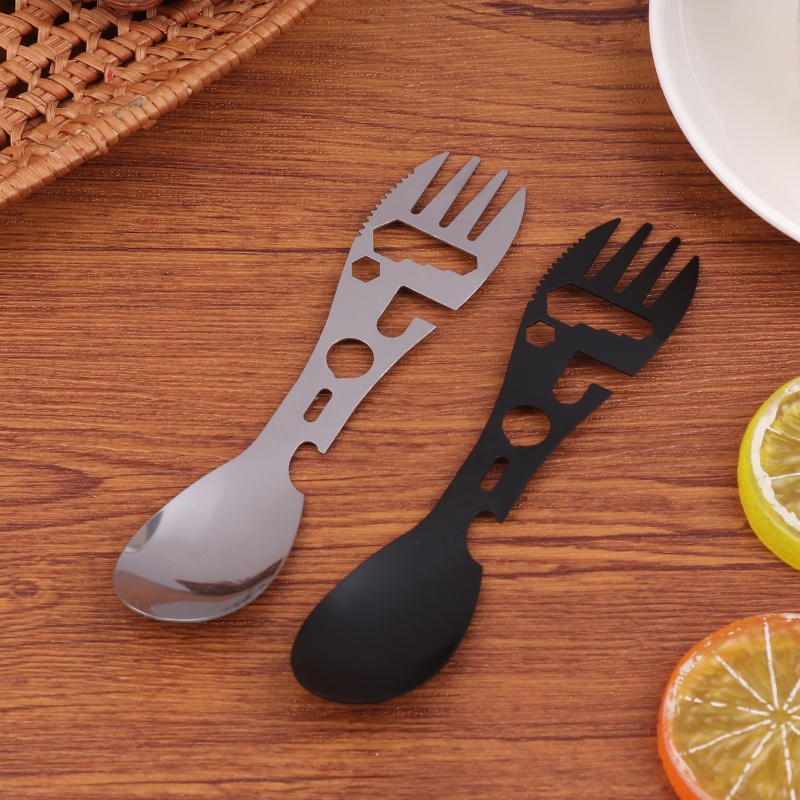 1/5Pcs 10 In 1 Camping Utensil - Bamboo Cutlery Travel ulasan dan harga