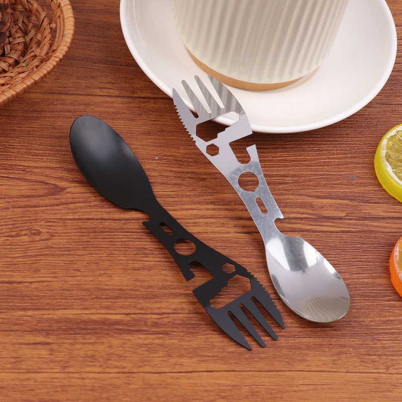 1/5Pcs 10 In 1 Camping Utensil - Bamboo Cutlery Travel ulasan dan harga