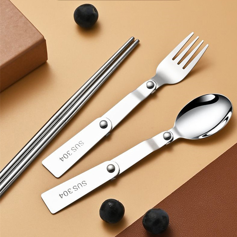 New 1Pc/3Pcs Portable Outdoor  - Bamboo Cutlery Travel ulasan dan harga