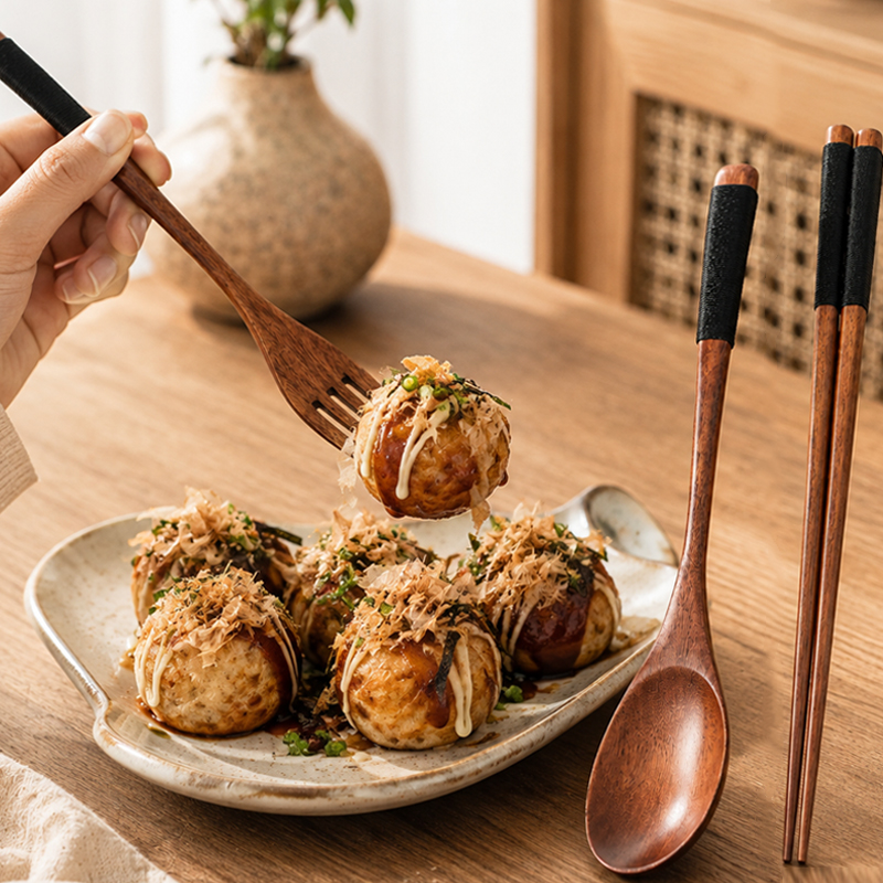 Japanese Style Natural Wooden  - Bamboo Cutlery Travel ulasan dan harga