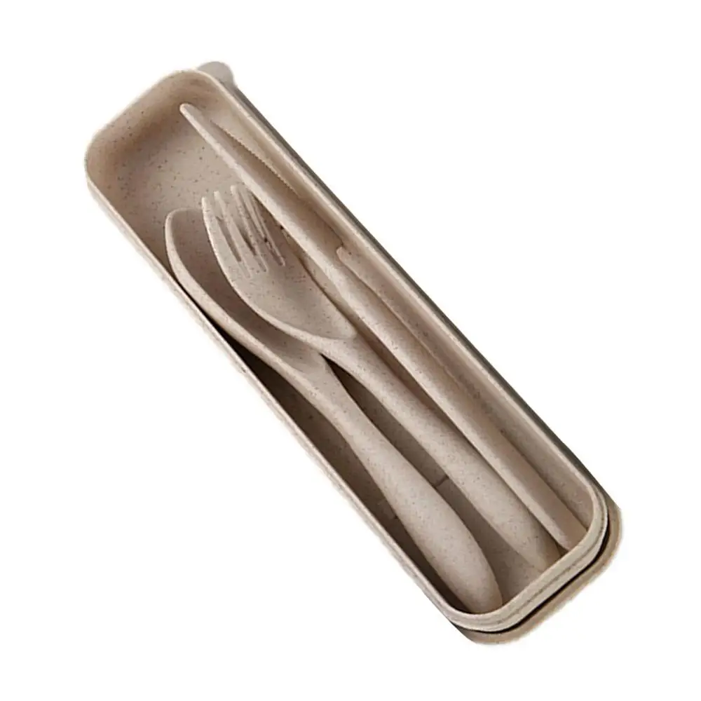 Travel Cutlery Set With Case S - Bamboo Cutlery Travel ulasan dan harga