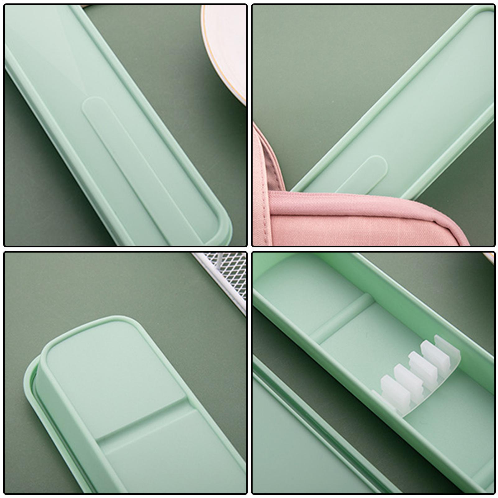 Portable Tableware Storage Box - Bamboo Cutlery Travel ulasan dan harga