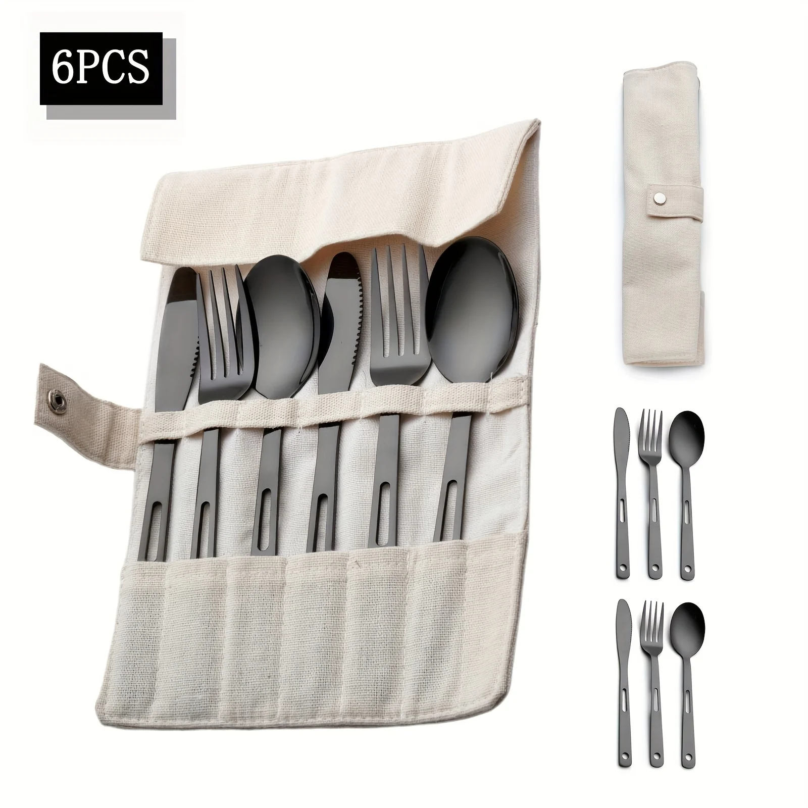 Tableware Set Stainless Steel  - Bamboo Cutlery Travel ulasan dan harga