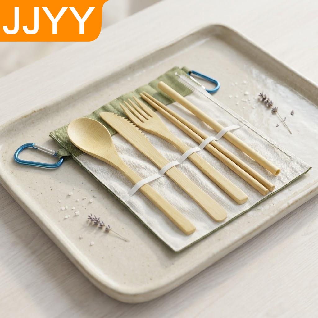Reusable Bamboo Travel Cutlery - Bamboo Cutlery Travel ulasan dan harga