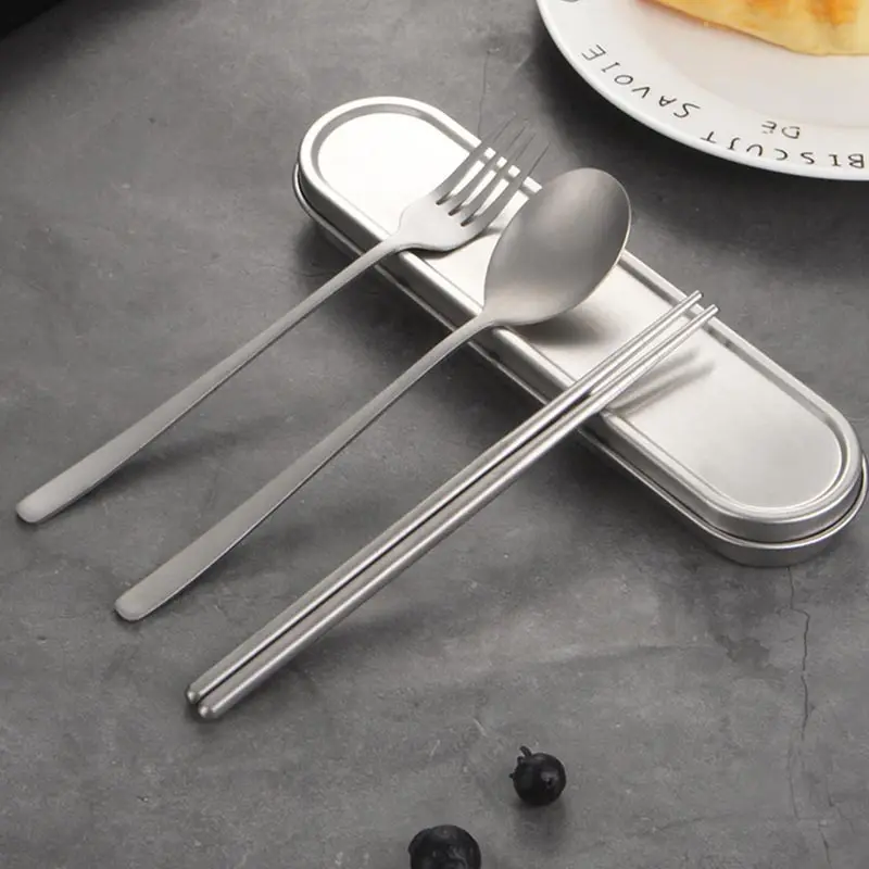 304 Stainless Steel Chopsticks - Bamboo Cutlery Travel ulasan dan harga